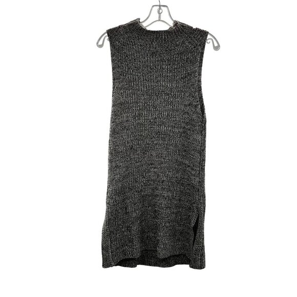 Cupio Women's Knit Sweater Dress Sleeveless Mock Neck Black/Gray Size Medium - Picture 7 of 9